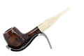 Jean Claude 9mm Filter Dark Rustic Briar Smoking Pipe - Shape 53