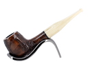Jean Claude 9mm Filter Dark Rustic Briar Smoking Pipe - Shape 53