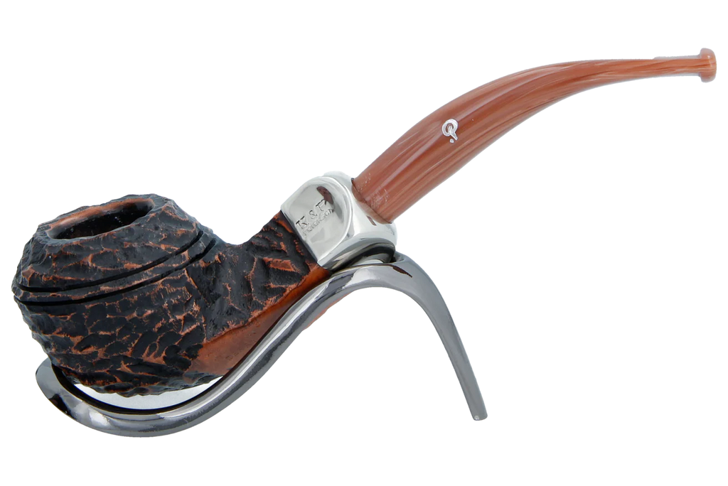 Peterson of Dublin Derry Rusticated Briar Smoking Pipe - Shape 80s - 9mm