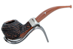 Peterson of Dublin Derry Rusticated Briar Smoking Pipe - Shape 80s - 9mm
