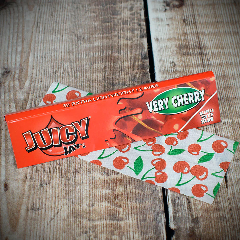 Juicy Jay's King Size Slim Rolling Papers - Very Cherry