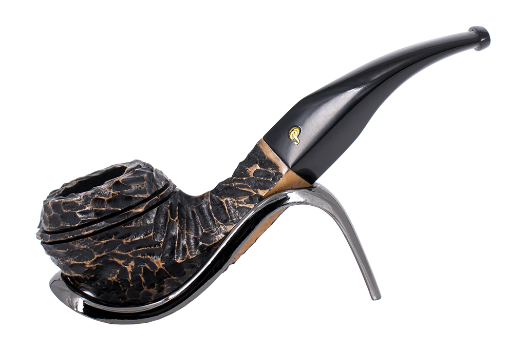 Peterson of Dublin Aran Rusticated Briar Smoking Pipe - Shape No.80s