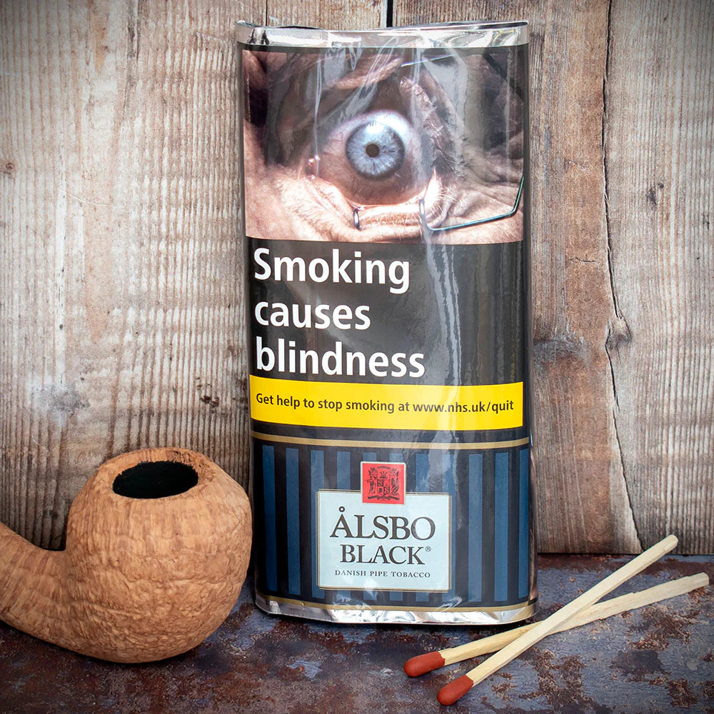 Alsbo Black Pipe Tobacco (Vanilla) - 50g Packet