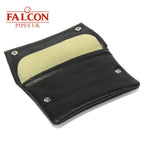 Falcon Black Leather Pipe Smoker's Tobacco Pouch - 685