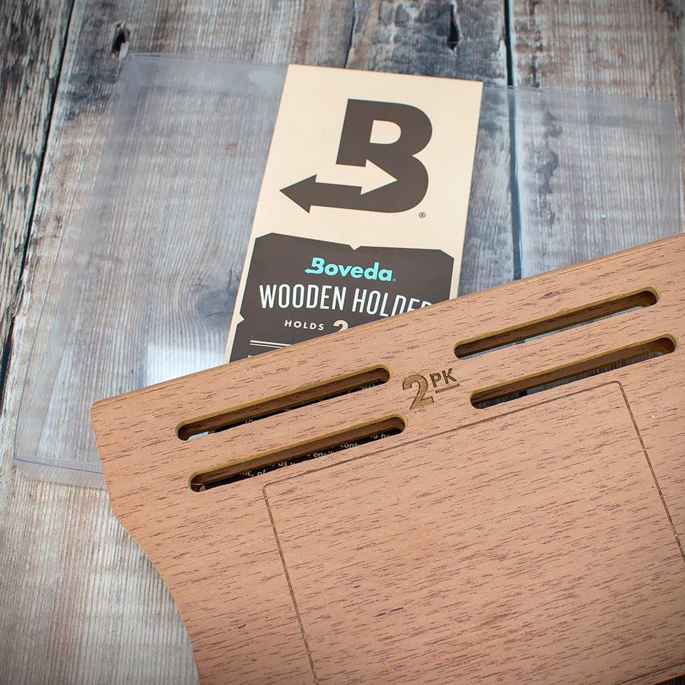 Boveda Slim Cedar Holder for Humidors - Holds 2 Packs