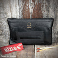 Falcon Black Leather Handrolling Pouch 686B