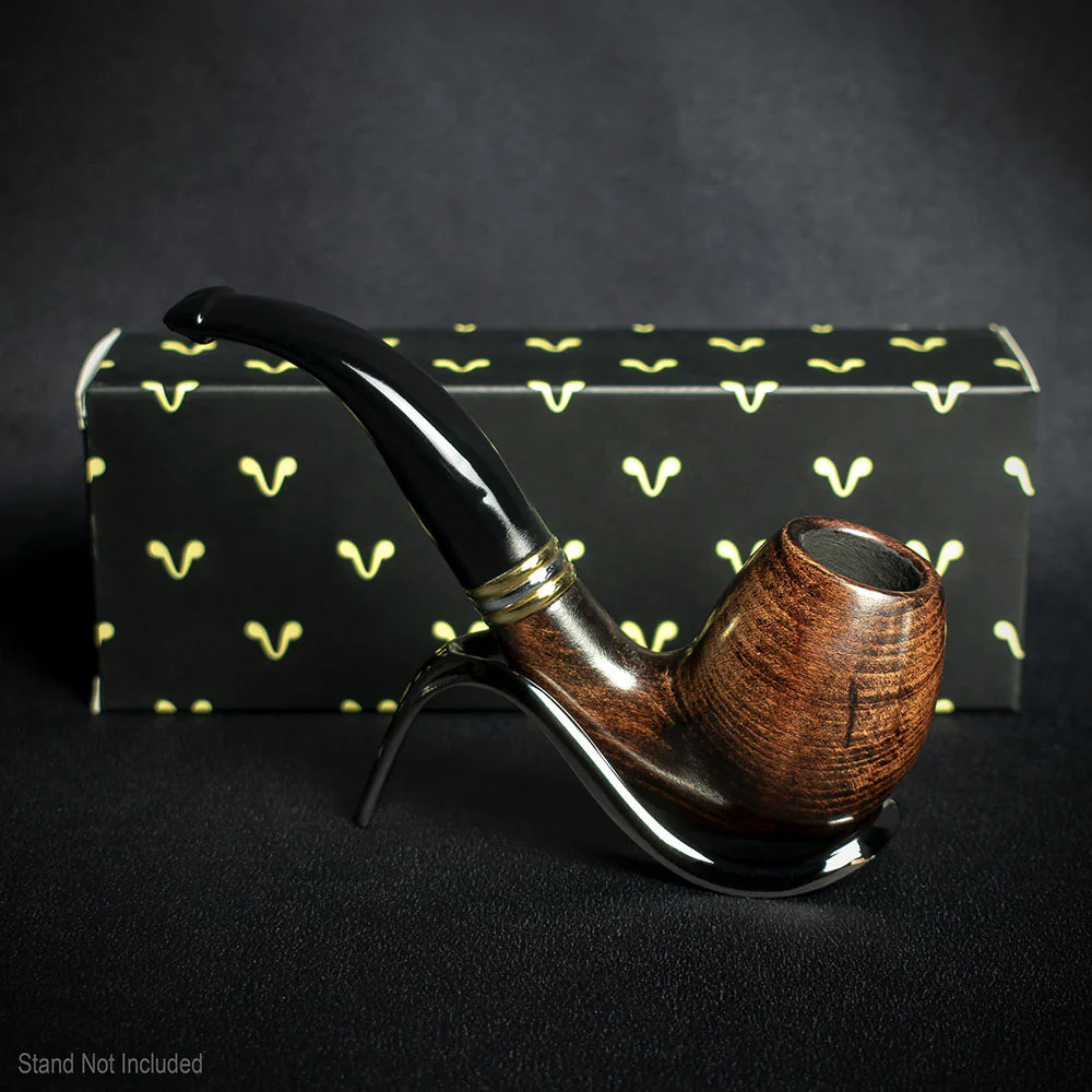 Smoke-King 9mm Brown Beechwood Budget Pipe - Bent