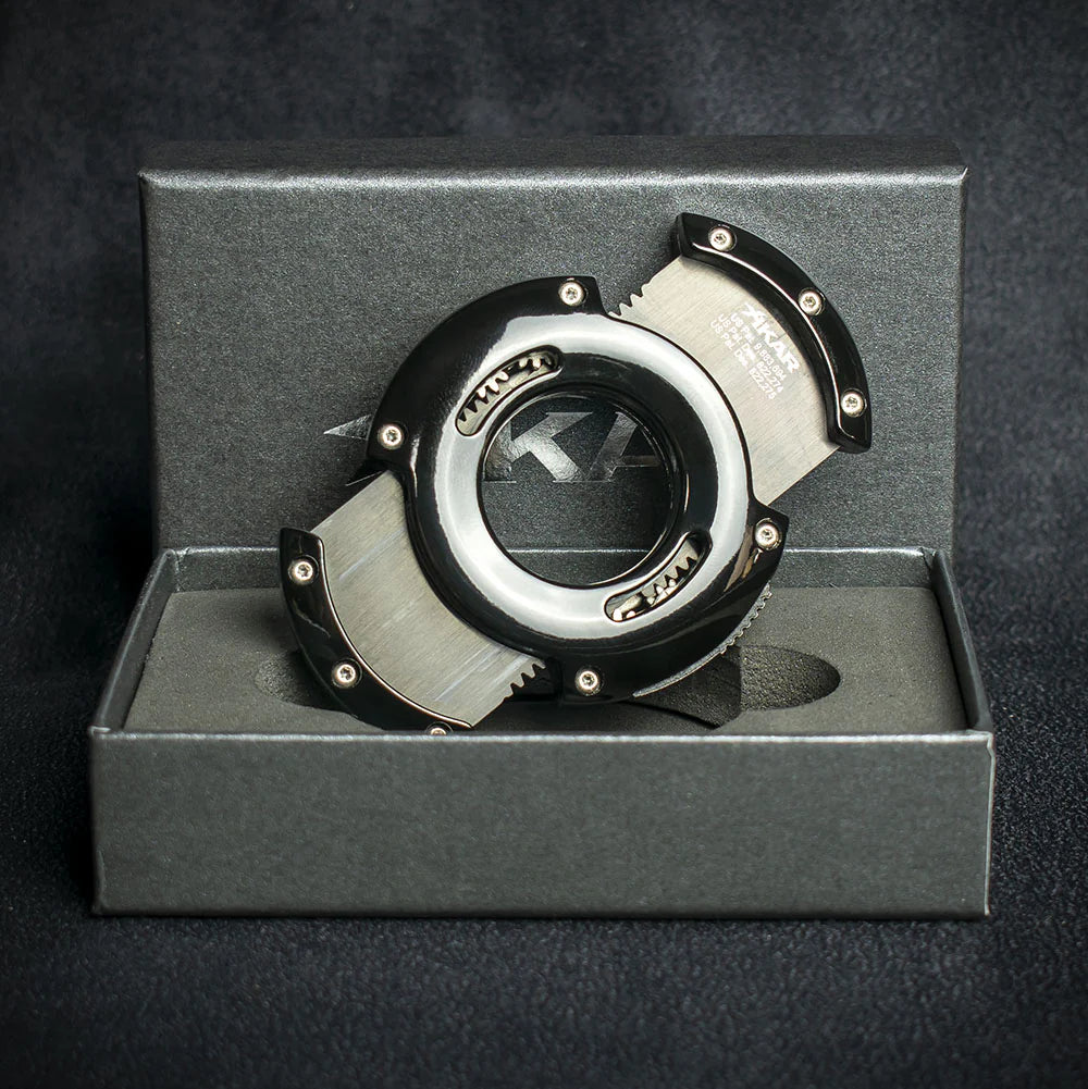 Xikar XO Black on Black Double Blade Guillotine Cigar Cutter