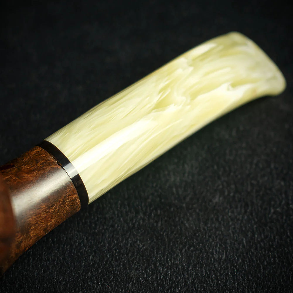 Jean Claude 9mm Filter Dark Rustic Briar Smoking Pipe - Shape 50