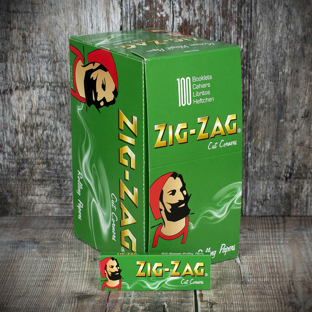 Zig Zag Regular Green Cigarette Papers - Box of 100