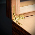 Cigar Humidor Glass Top Ebony Veneer HU21 - 25 Cigar Capacity