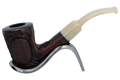 Jean Claude 9mm Filter Dark Rustic  Briar Smoking Pipe - Shape 02