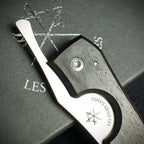 Les Fines Lames Le Petit Cigar Cutter & Knife - Classic Macassar Ebony