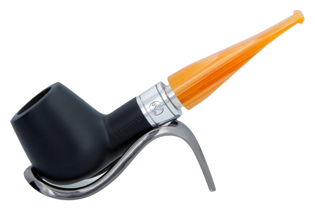 Rattrays Monarch Black 9mm Briar Smoking Pipe - Shape 18