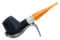 Rattrays Monarch Black 9mm Briar Smoking Pipe - Shape 18