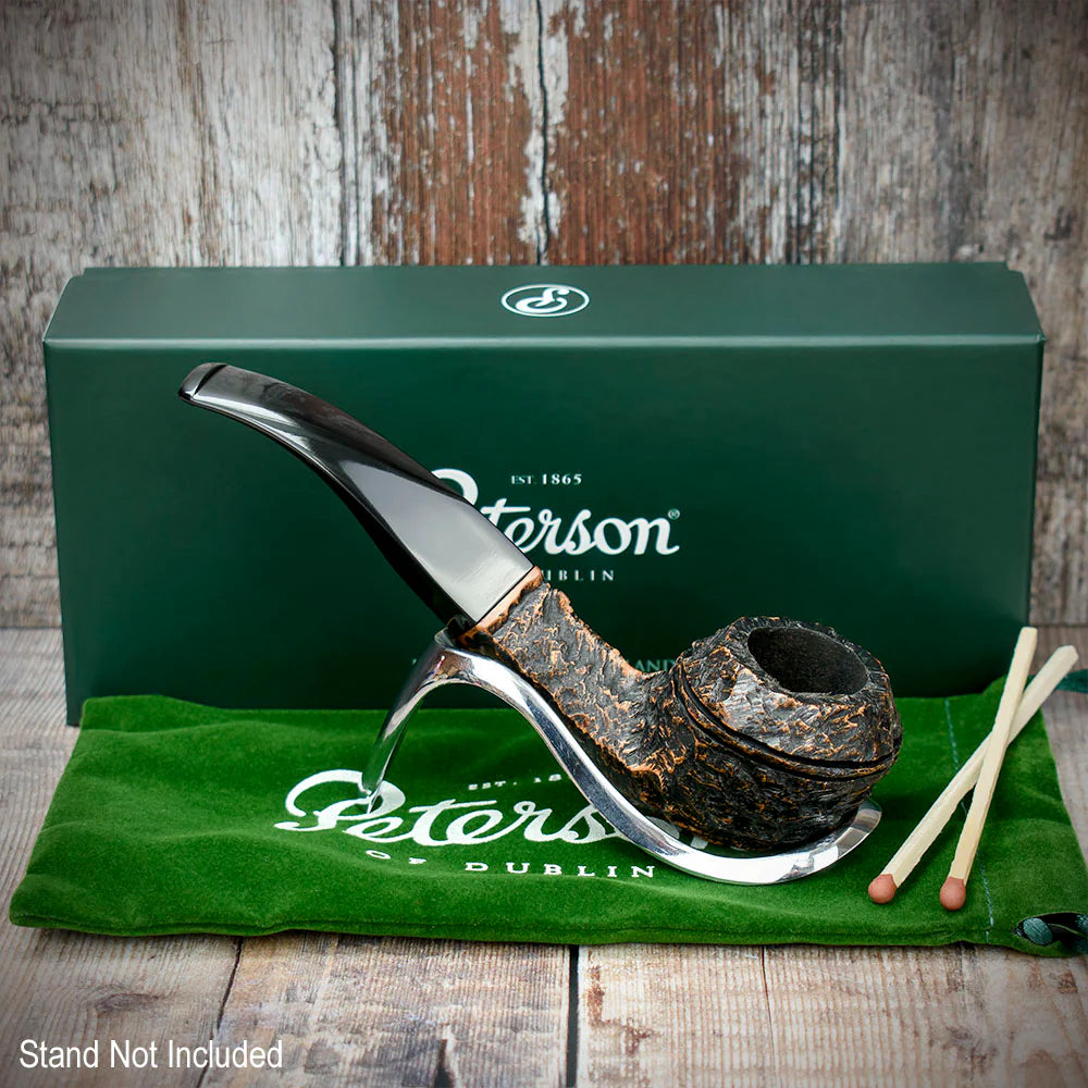 Peterson of Dublin Aran Rusticated Briar Smoking Pipe - Shape No.80s