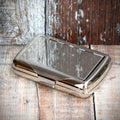 Tobacco Tin with Paper Holder - Polished Chrome Top
