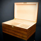 Cigar Humidor Walnut Veneer HU18 - 75 Cigar Capacity