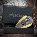 Xikar Xi-3 Phantom Black Spalted Tamarind 300BKST Double Blade Guillotine Cigar Cutter