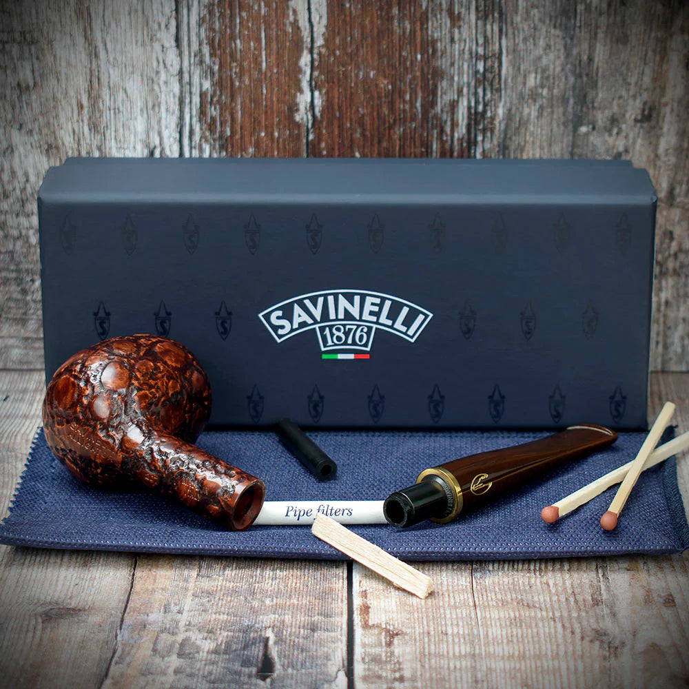 Savinelli Alligator Brown 207 - 6mm Briar Pipe