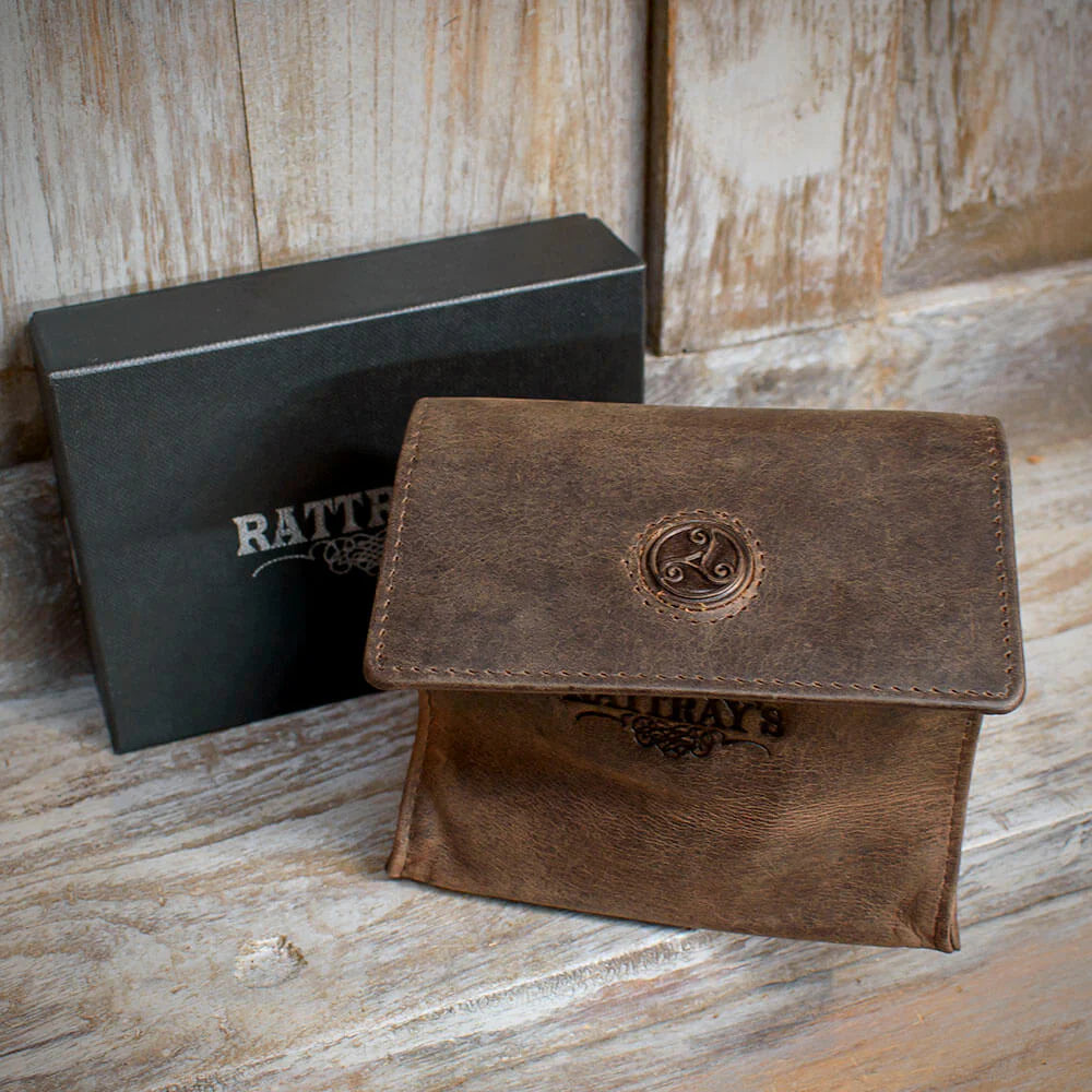 Rattray's Peat Leather Pipe Tobacco Pouch - Small Stand Up 2