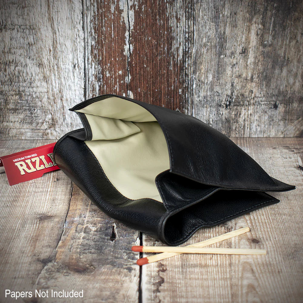 Sarome Leather Handrolling Pouch - Black PO27