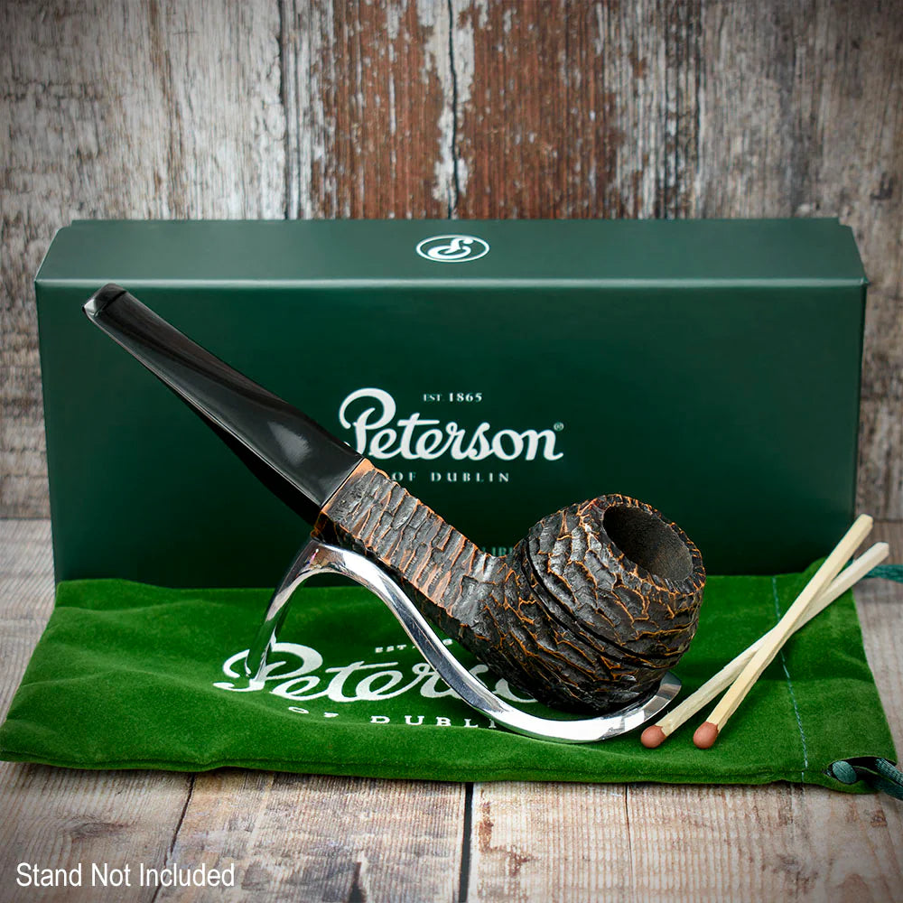 Peterson of Dublin Aran Rusticated Briar Smoking Pipe - Shape No.150
