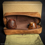 Chacom Two Pipe Combination Pouch - Tan Leather