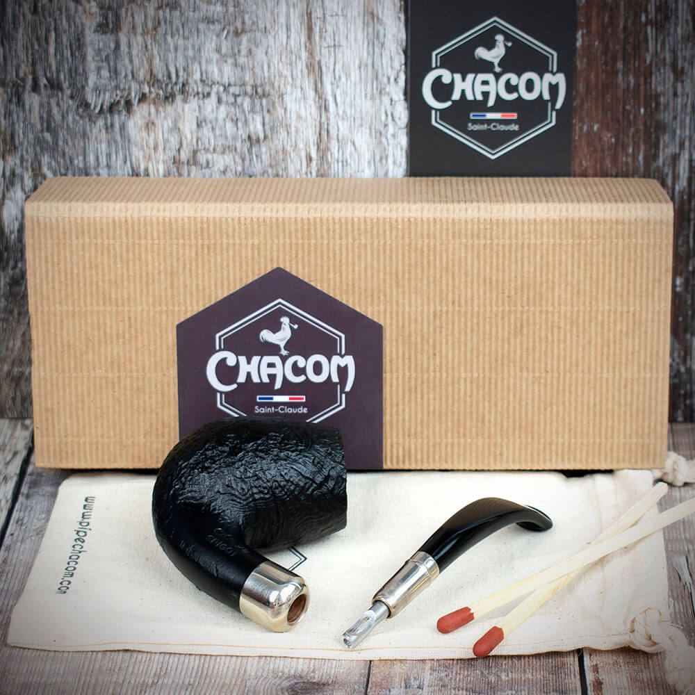 Chacom Spigot Sablee Black Sandblast 851 - Briar Smoking Pipe