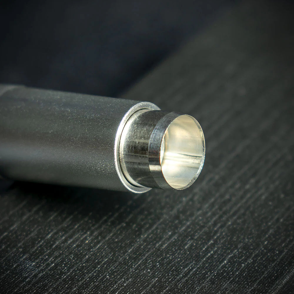 Satin Silver Metal Cigar Drill Spike Nubber & Double Punch - Draw Enhancer Tool