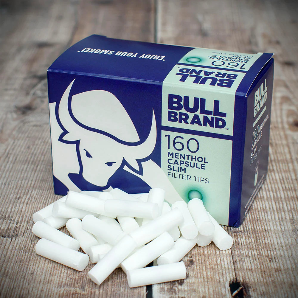 Bull Brand Menthol Capsule Slim Filter Tips - 160 Pack