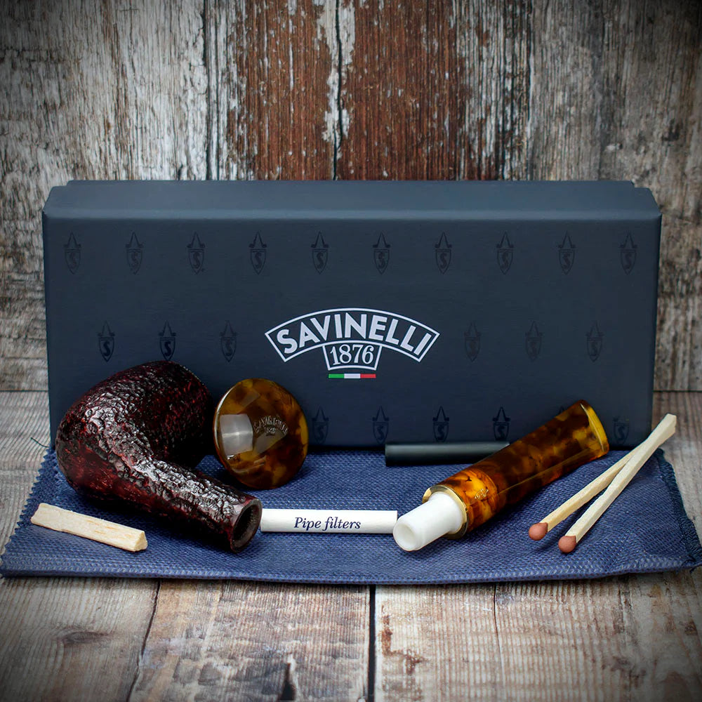 Savinelli Tortuga Rustic Shape No.106 - 6mm Briar Pipe