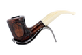 Jean Claude 9mm Filter Dark Rustic Briar Smoking Pipe - Shape 52