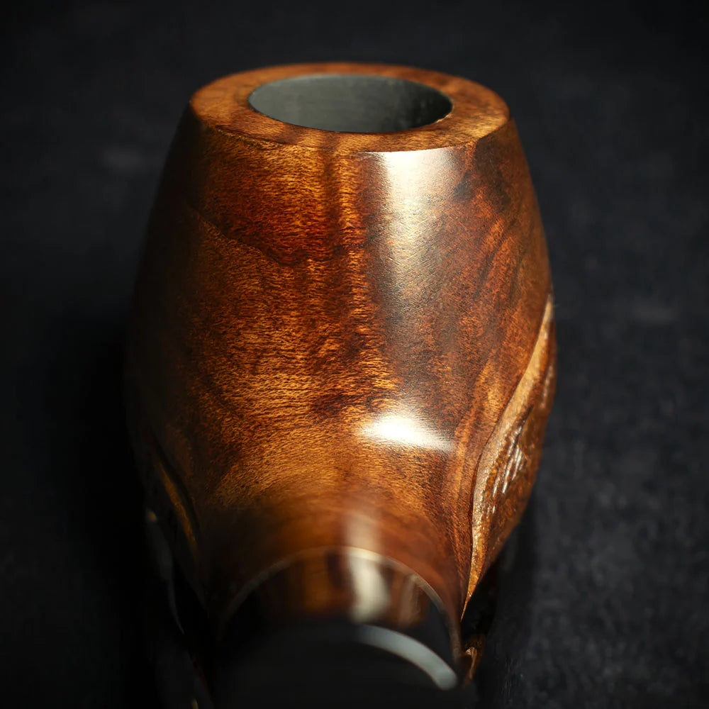 Jean Claude 9mm Filter Rustic Wave Briar Smoking Pipe - Shape 52