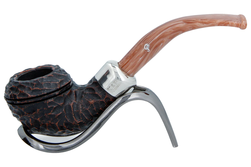 Peterson of Dublin Derry Rusticated Briar Smoking Pipe - Shape 999 - 9mm