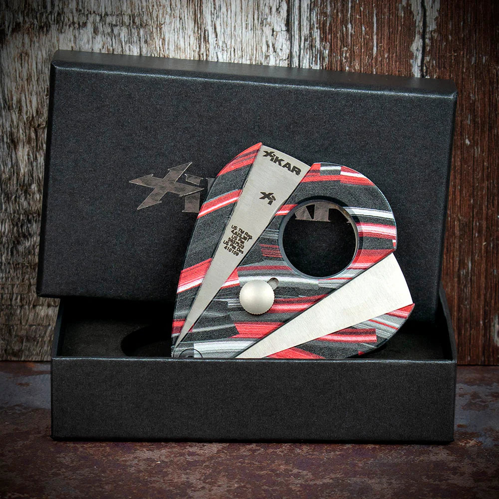 Xikar Xi-2 Nightlife Red 201NLR Double Blade Guillotine Cigar Cutter