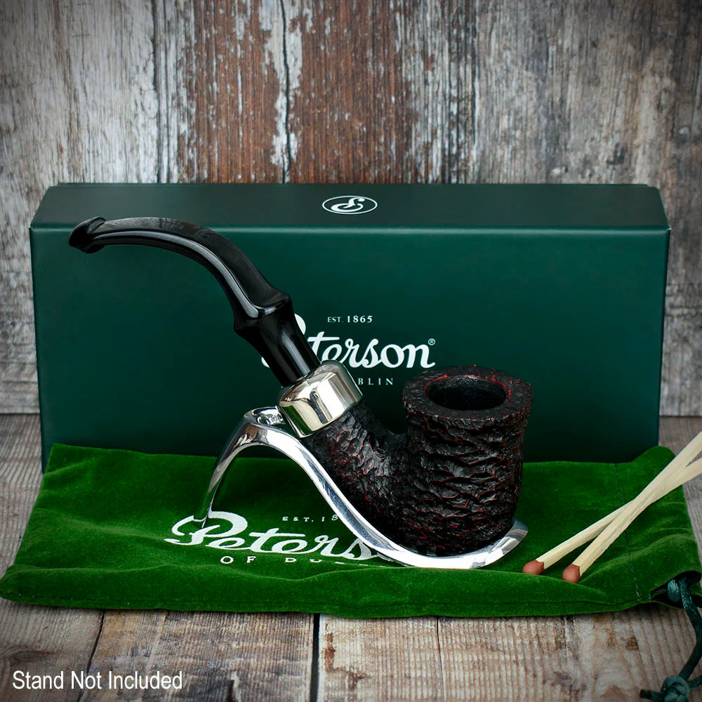 Peterson of Dublin System Rustic Briar Smoking Pipe - Shape No.305