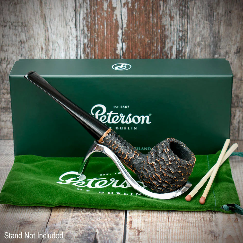 Peterson of Dublin Aran Rusticated Briar Smoking Pipe - Shape No.86