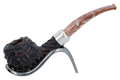Peterson of Dublin Derry Rusticated Briar Smoking Pipe - Shape 408 - 9mm