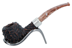 Peterson of Dublin Derry Rusticated Briar Smoking Pipe - Shape 408 - 9mm