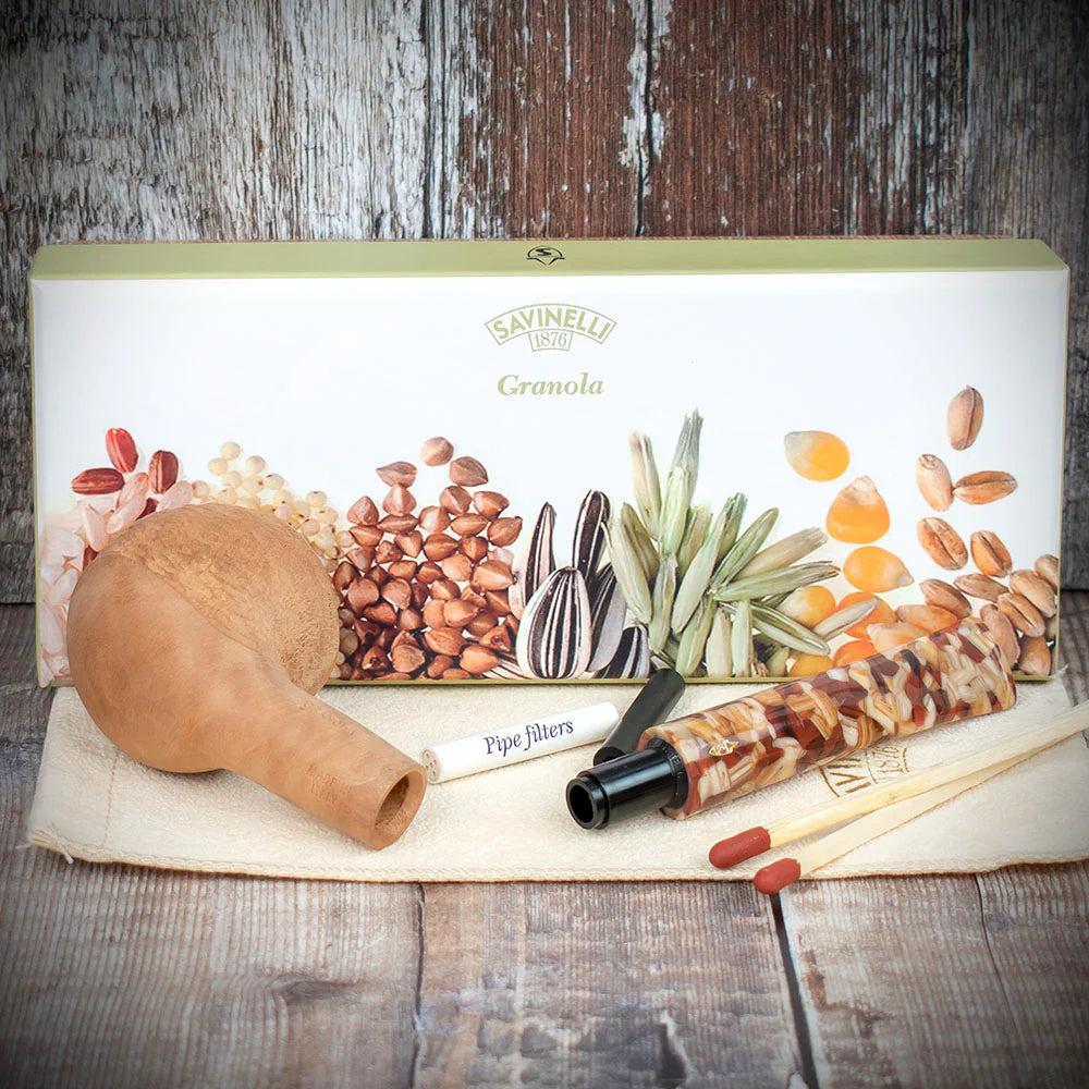 Savinelli Granola Rusticated 315 - 6mm Briar Pipe
