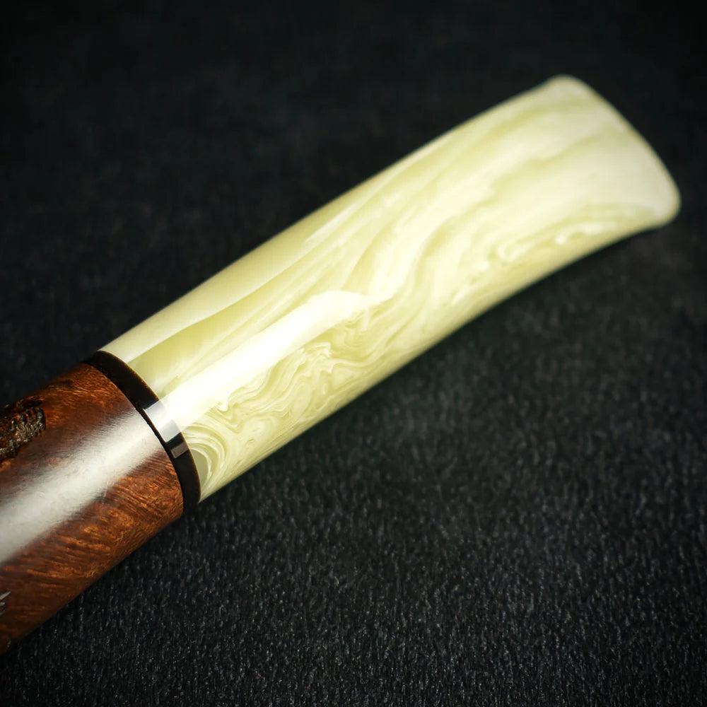 Jean Claude 9mm Filter Dark Rustic Briar Smoking Pipe - Shape 56