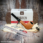 Big Ben Briar Smoking Pipe Starter Kit - Straight Pipe