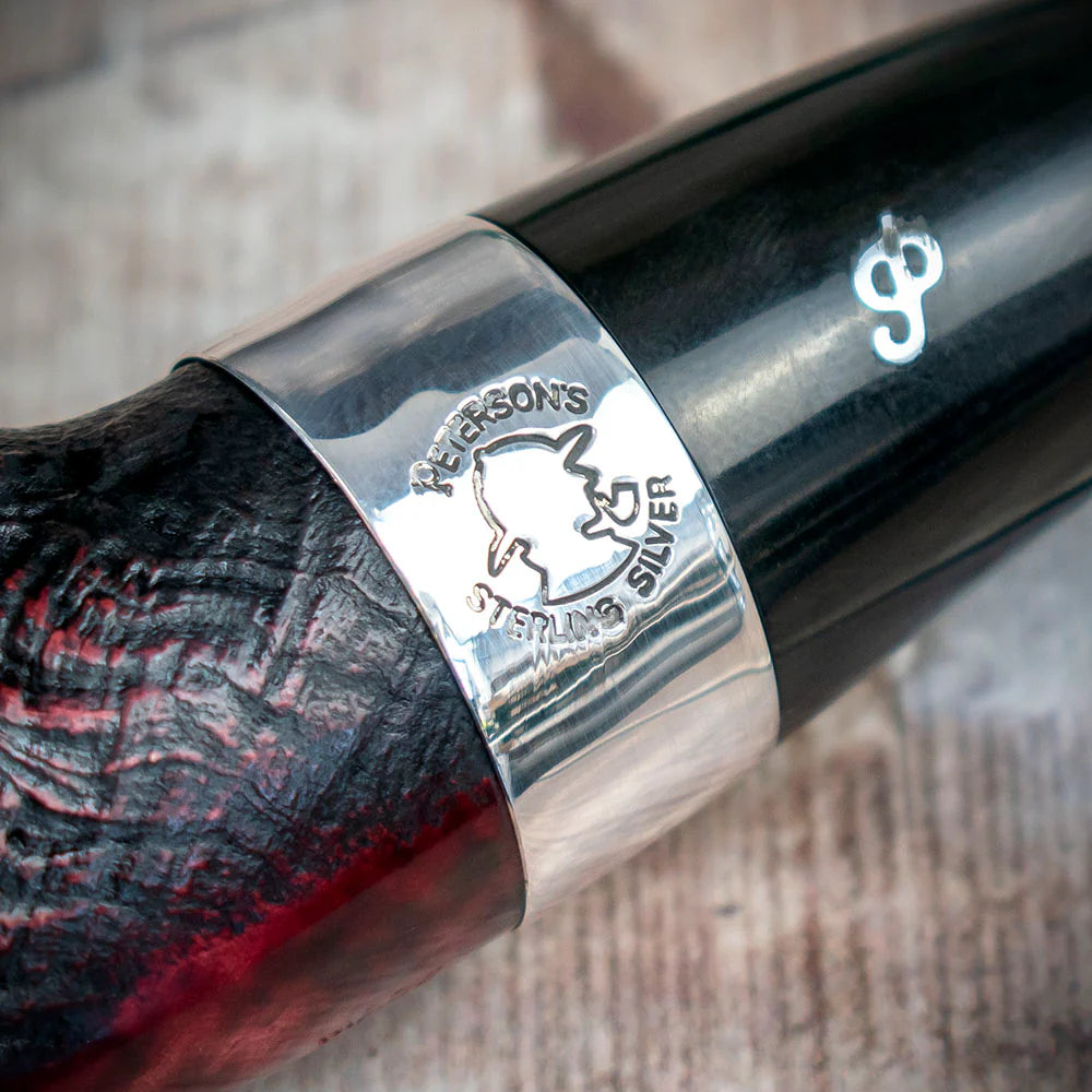 Peterson of Dublin Sherlock Holmes Briar Smoking Pipe - Red Sandblast Rathbone