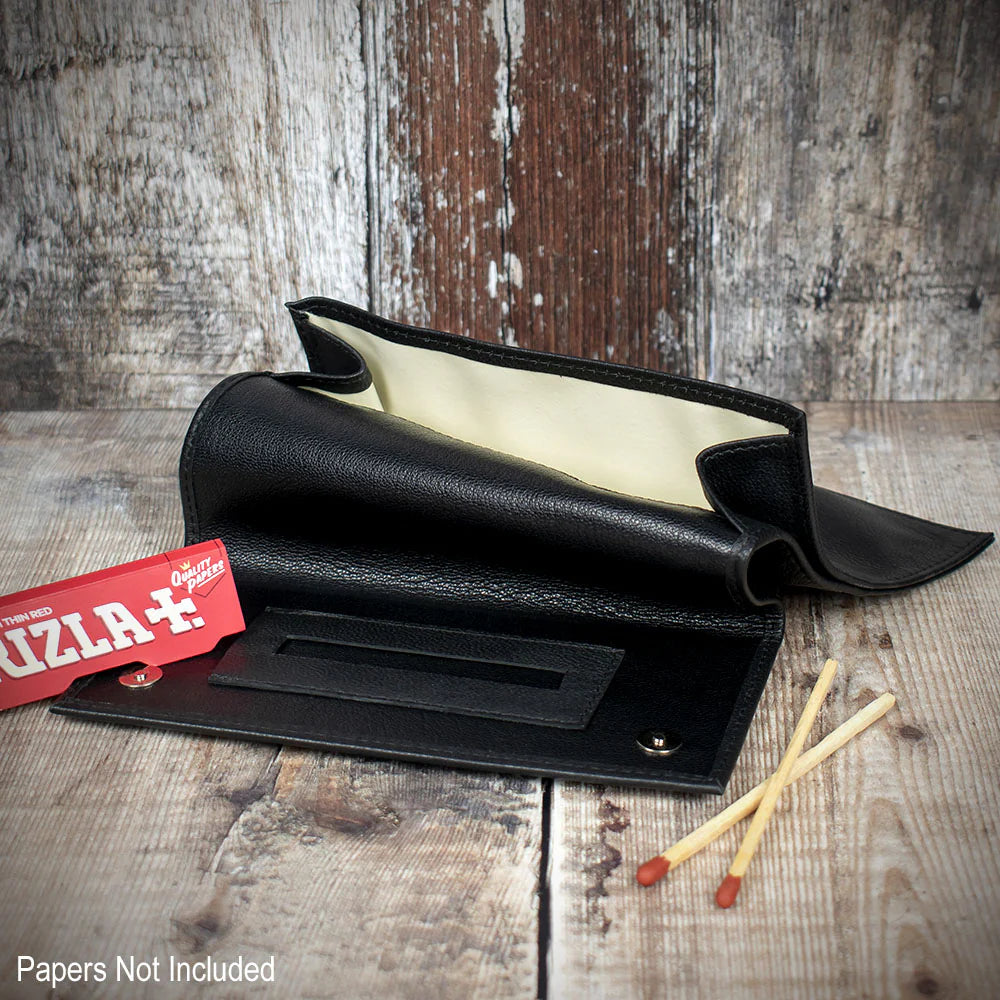 Sarome Leather Handrolling Pouch - Black PO27