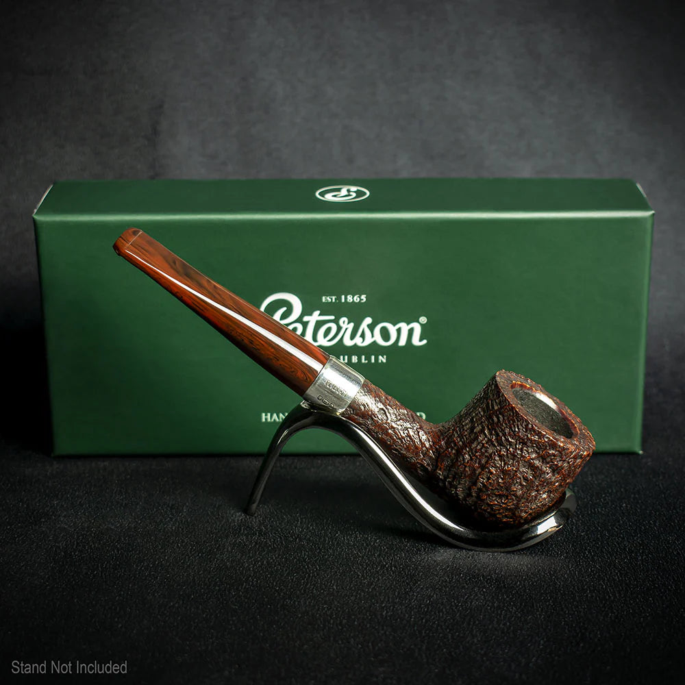 Peterson of Dublin Irish Harp Sandblasted Smoking Pipe - Shape 608