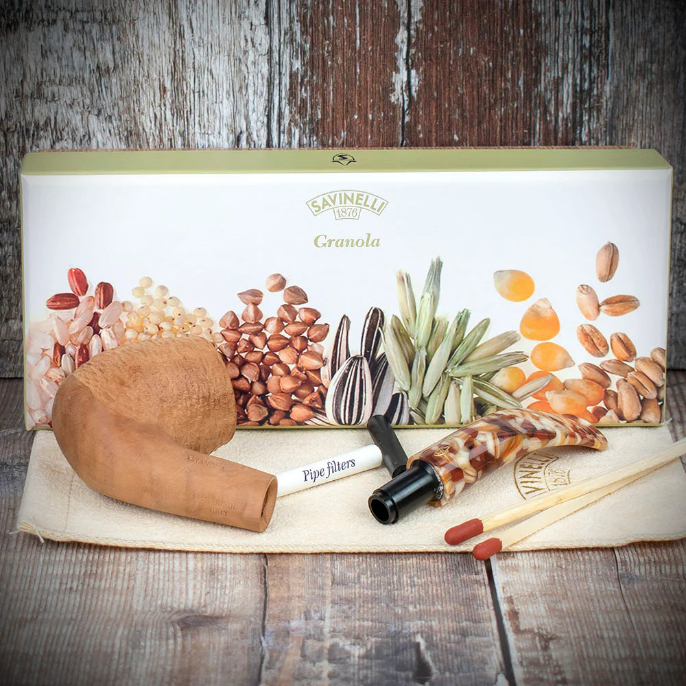 Savinelli Granola Rusticated 601 - 6mm Briar Pipe
