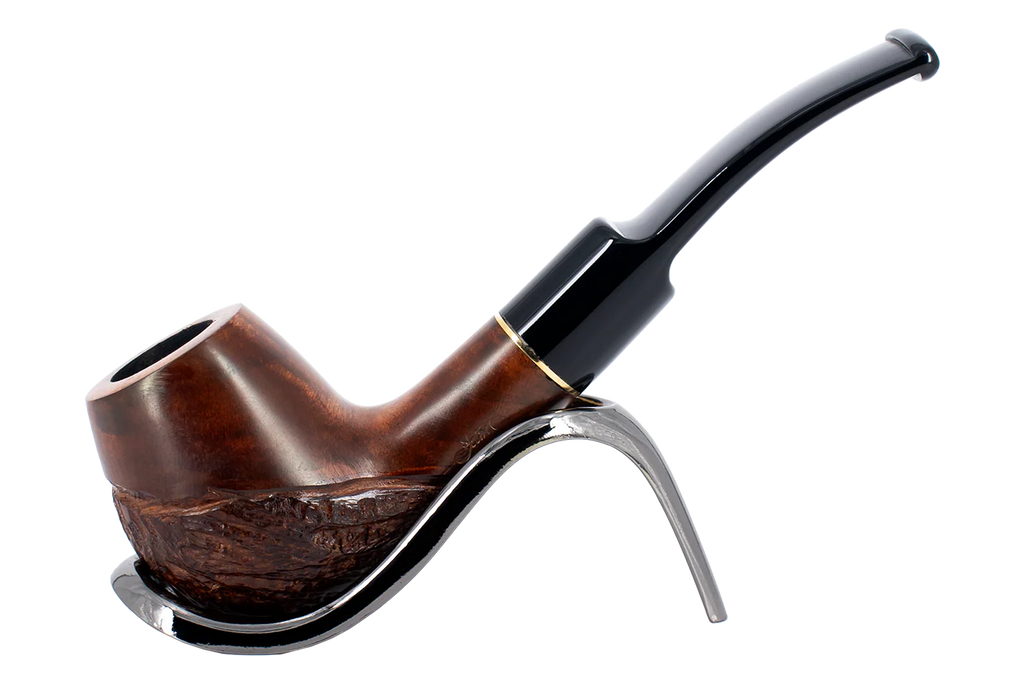 Jean Claude 9mm Filter Rustic Wave Briar Smoking Pipe - Shape 52